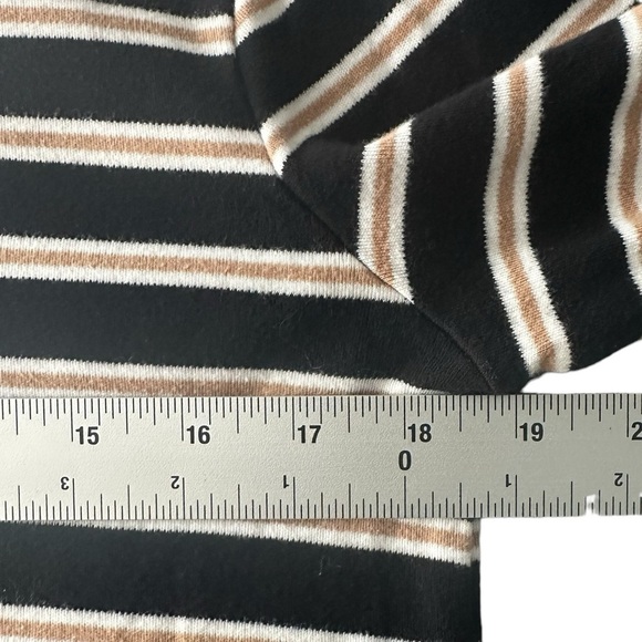 Lou & Grey mini sweater dress striped long sleeve size Large - Picture 7 of 13
